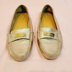 Calvin Klein Gold Metallic Loafers